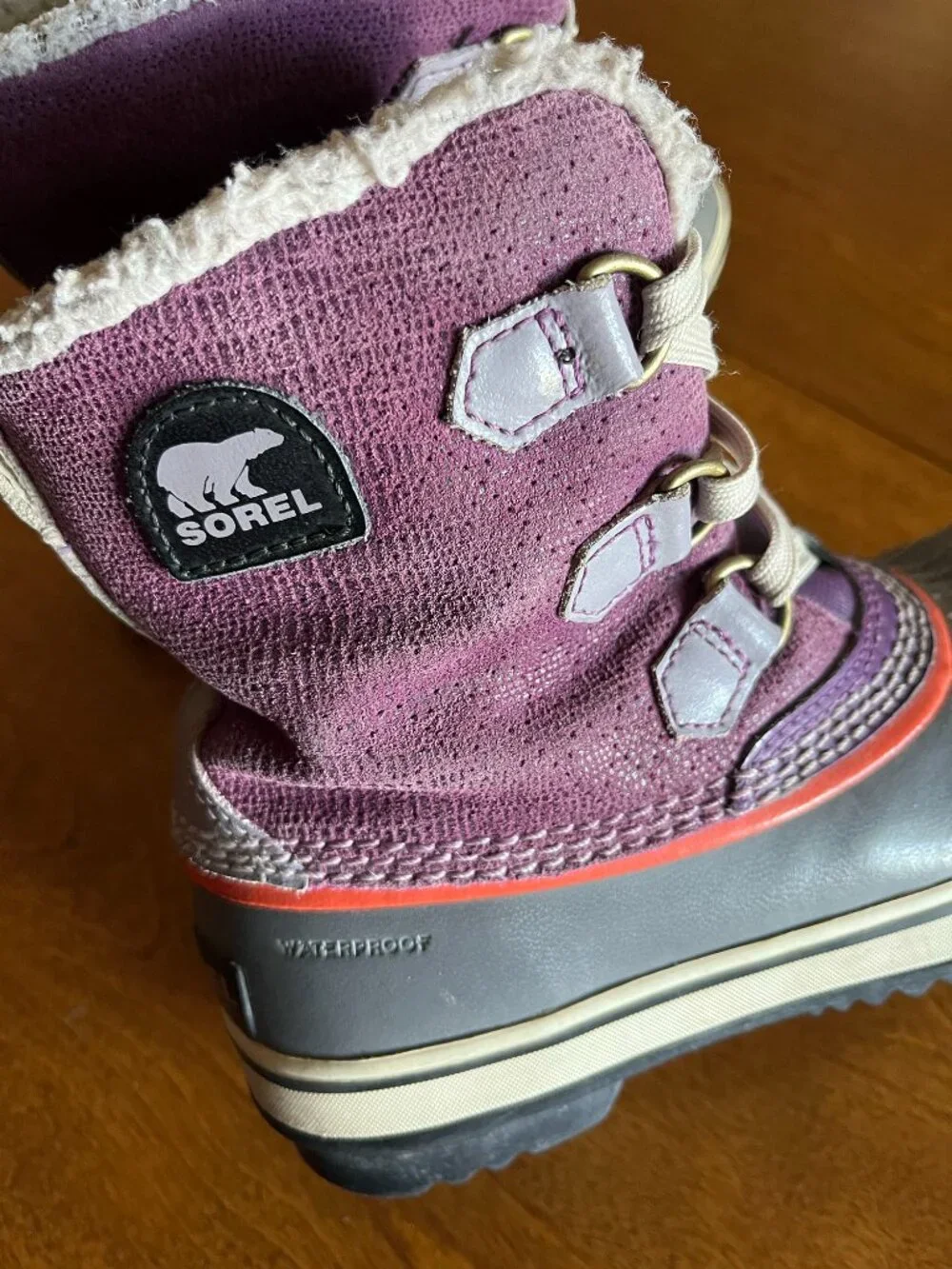 Sorel purple cozy winter boots 1